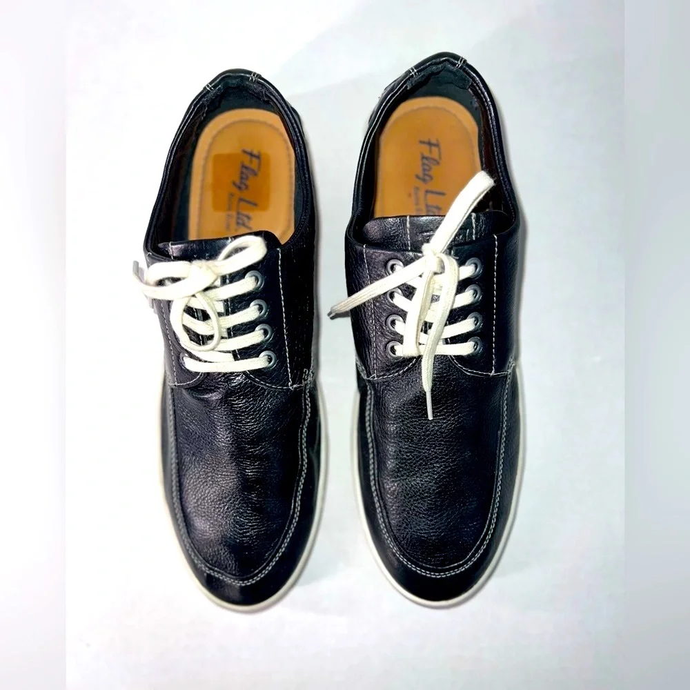 Flag Ltd Black Napa Leather Loafers Men’s Size 13
